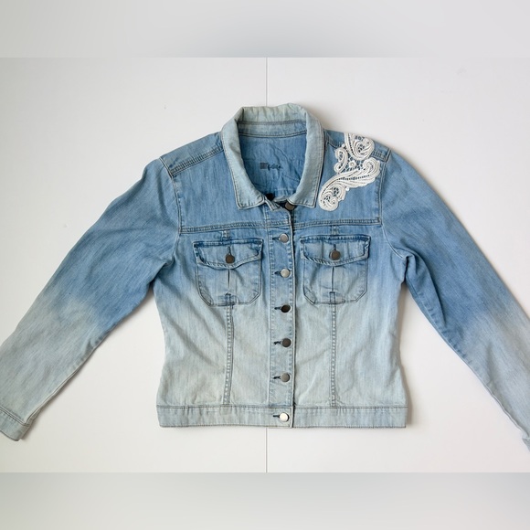 Kut from the Kloth Jackets & Blazers - Kut from the Kloth Denim Jacket with Lace Detail